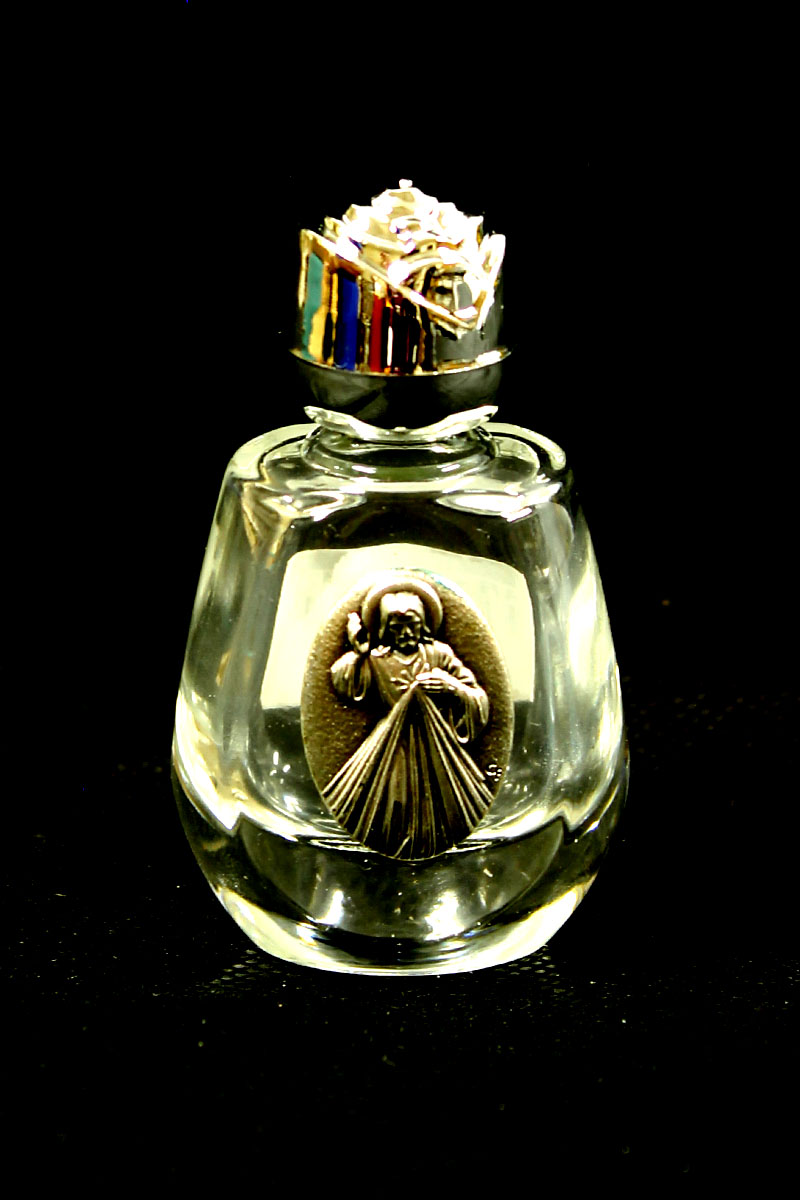 Empty Holy Water Bottle-Divine Mercy - AR-115342-DM | ST PAULS